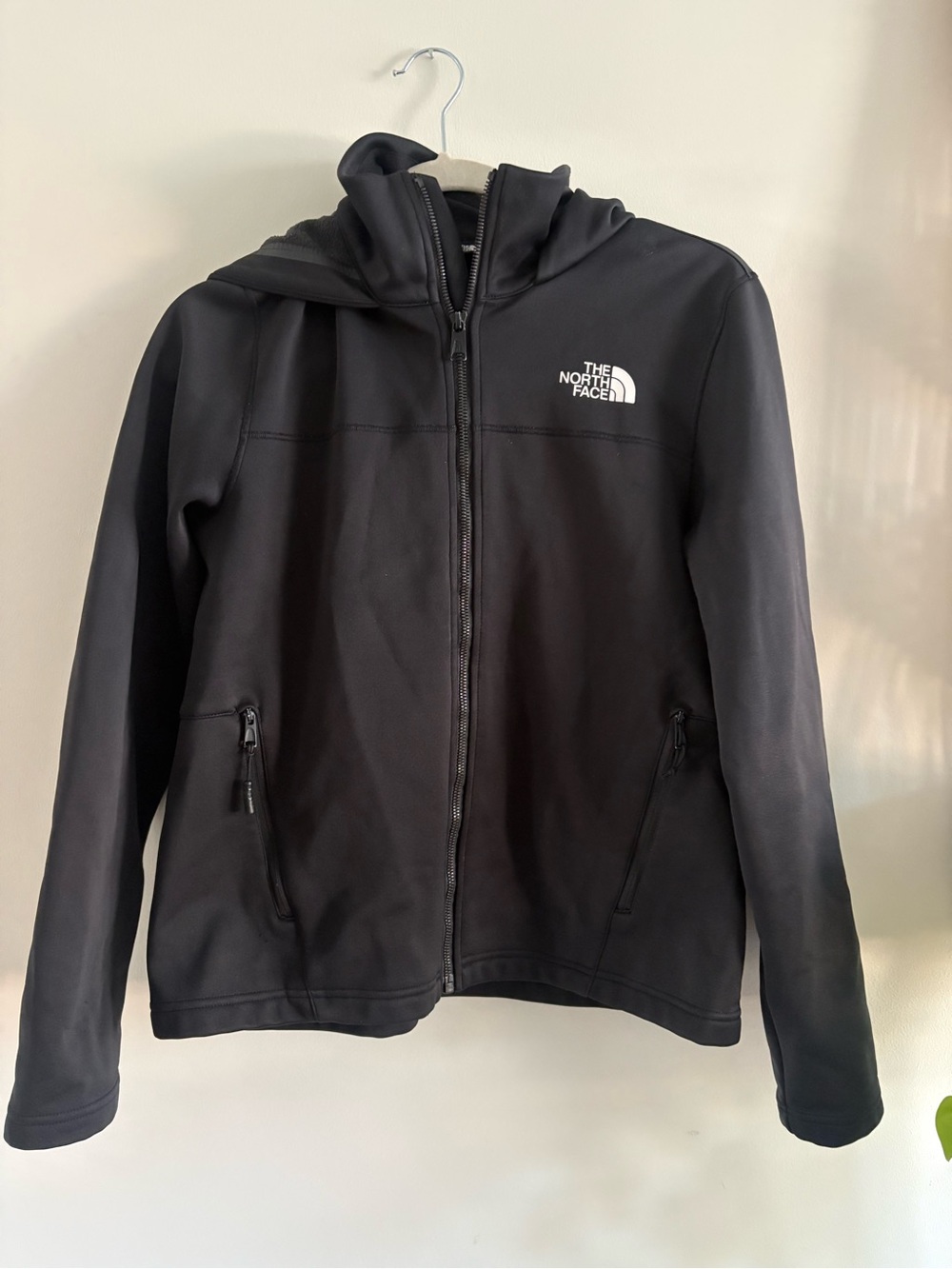 The North Face Black Full-Zip Hooded Softshell Jacket